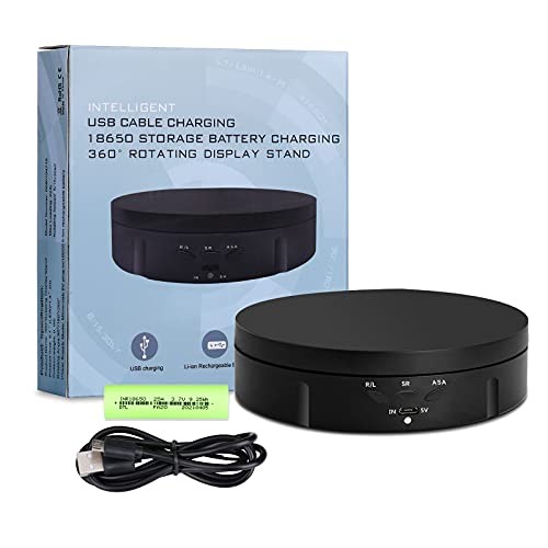 Motorized Rotating Display Stand, 5.74inch /22LB Load, 360 Degree black gallery