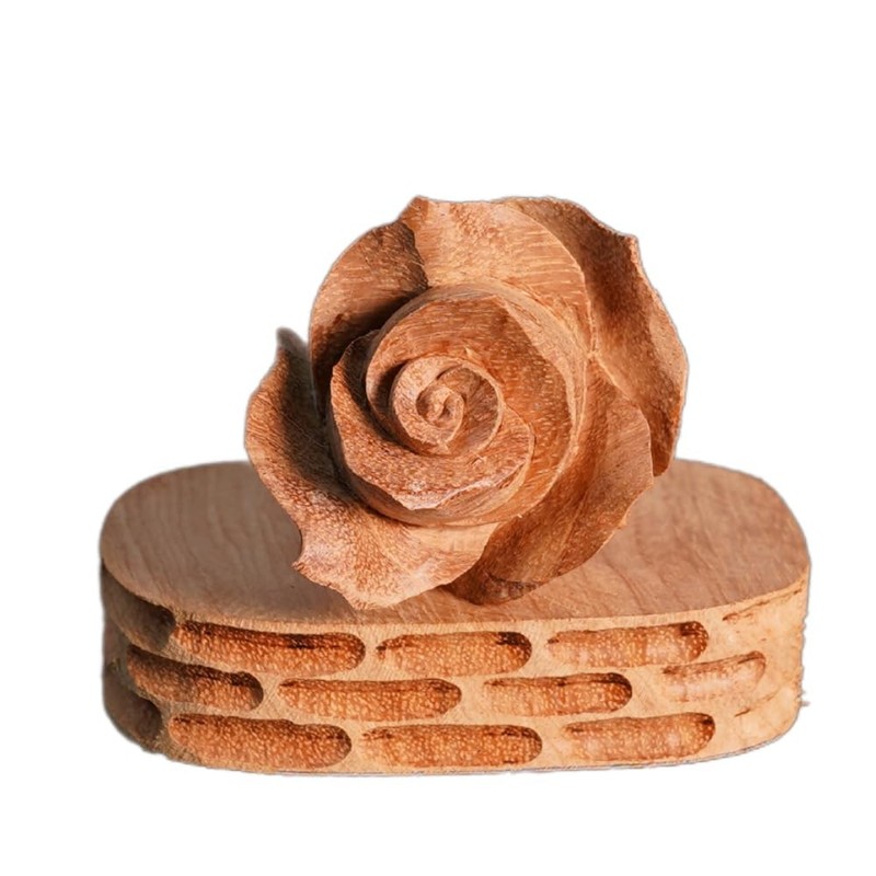 Camellia Bees Wooden Rose Wood Anniversary Flower Gift For Valentines Mothers gallery