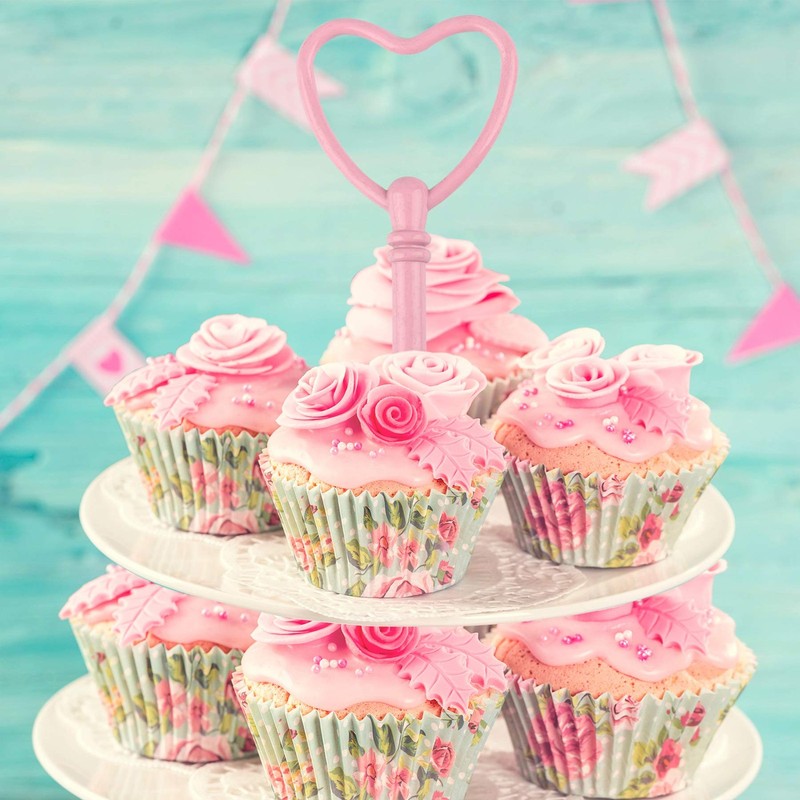 3 Tier Heart Shape Metal Cake Stand Holder Heavy Duty Fruit Plate Handle Fitt... gallery
