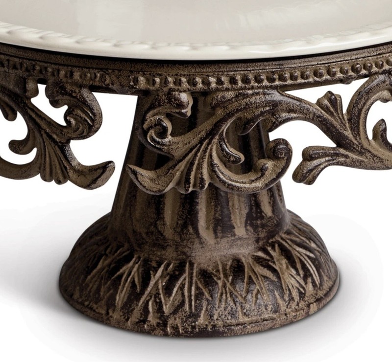 Gracious Goods Glass Dome Cast Iron Cake Stand gallery