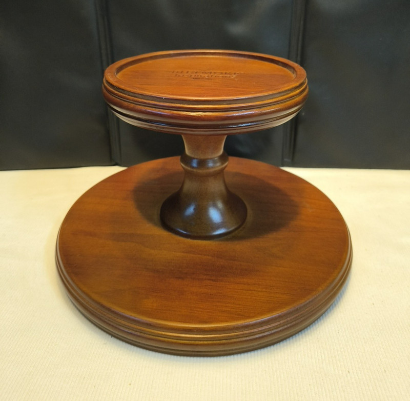 Vintage Mahogany or Walnut Wooden Pedestal Cake Stand from Biltmore Inspirations gallery