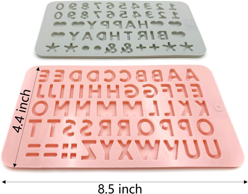 2PCS Reusable Silicone Letter & Number Molds | Non-Stick Baking Tools for Chocol gallery