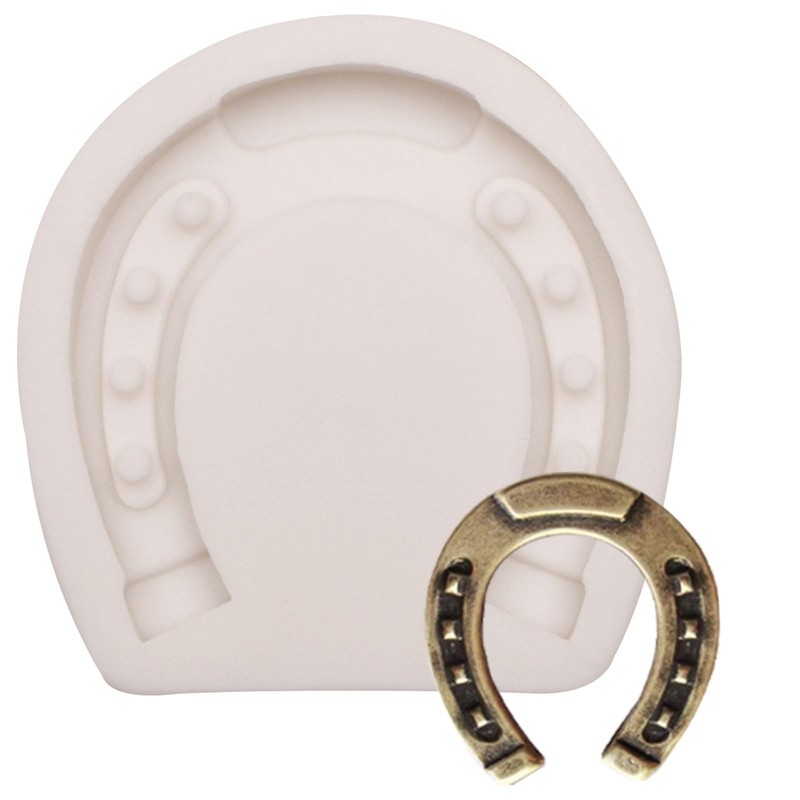 Horseshoe Hoof Fondant Silicone Molds Western Cowboy Baking Large, grey(YN66)
