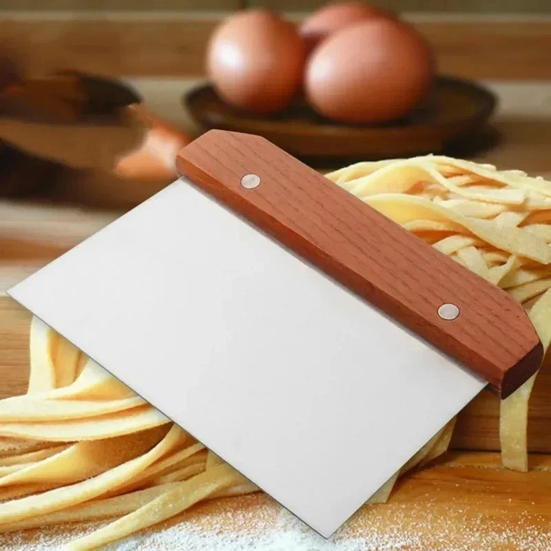 Stainless Steel Pastry Cutters Noodle Knife Cake Scraper with Scale Baking Tool