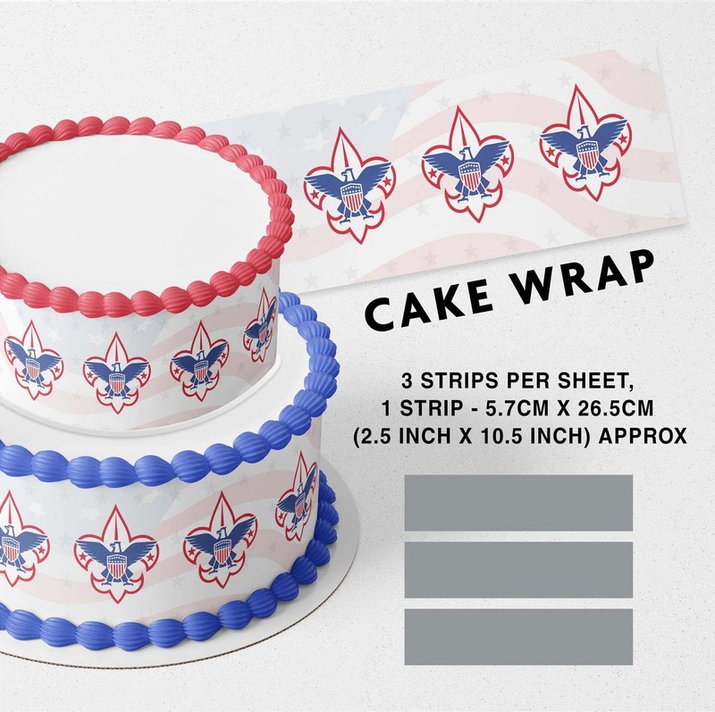 Eagles Emblem Pattern Strip Edible Cake Topper Decoration Edible Image