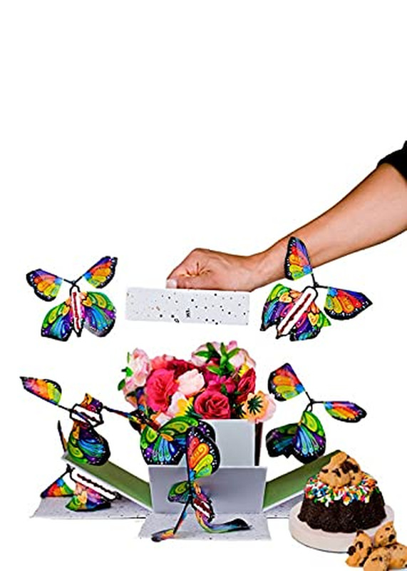Celebration Explosion Box, with Flying Butterflies, Flower Shower & 3" Chocolate gallery