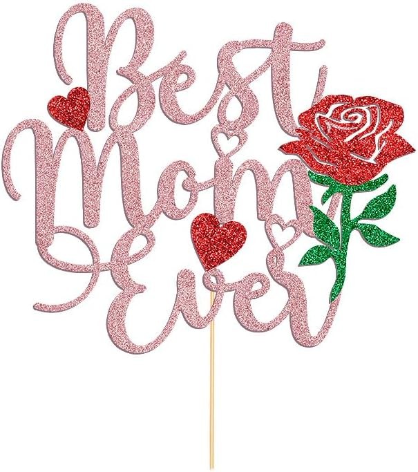 mom ever Cake Topper, Mother's Day Party Decorations,Mother's gallery