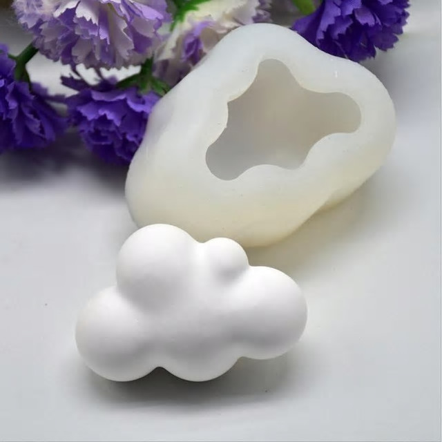 3D Cloud Fondant Chocolate Resin Soap Wax Silicone Mold - 2" x 1" gallery