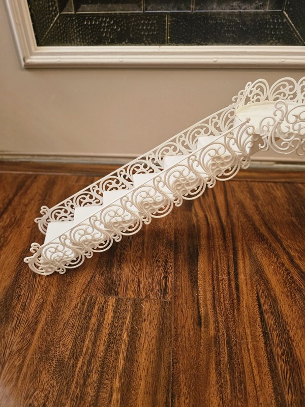 Vintage 1983 Wilton 3 Piece Cake Stairs & Platform, Scrolled Lattice Design-Very gallery