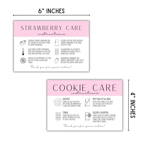 Bakery Care Instruction Cards 60pk 10 pcs Each Design 4x6” Cupcakes, gallery