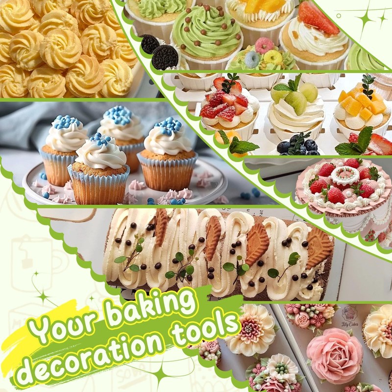 NOVANO Dessert Decorating Syringe Set, Frosting Piping Kit Stainless Steel Ca... gallery