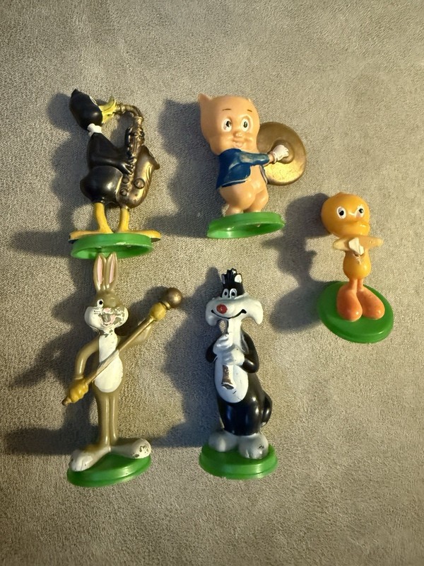 Vtg Looney Tunes Cake Toppers Bugs Bunny Daffy Duck Porky Pig Tweety Sylvester