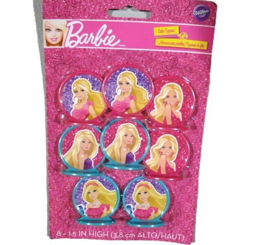 Classic 2012 Wilton Barbie Party Cupcake Cake Toppers 8 pack