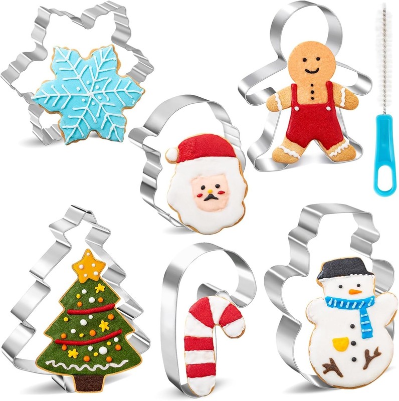 Ultimate Holiday Cookie Cutter Set - 7 Pieces in Festive Shapes for Baking Joy gallery