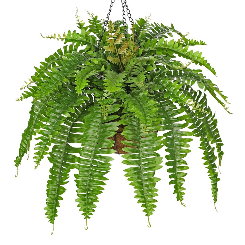 Gnflus Fake Hanging Plants Large Boston Fern Artificial Plants Outdoor