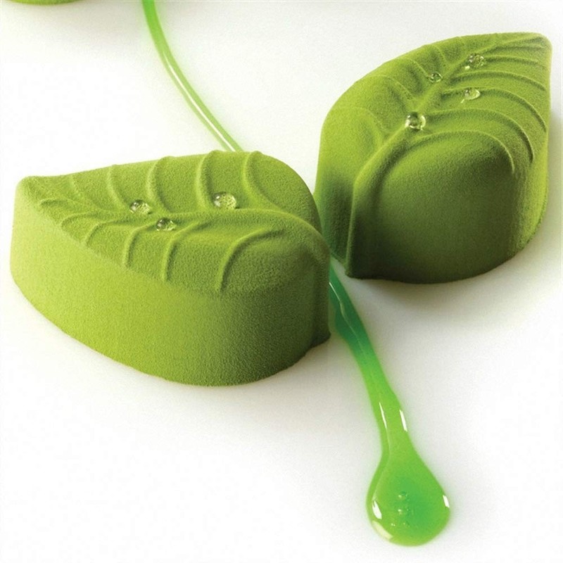 6 Cavity Large Leaf Baking Pan Silicone Molds for Chocolate Candy Gummy Gelat... gallery