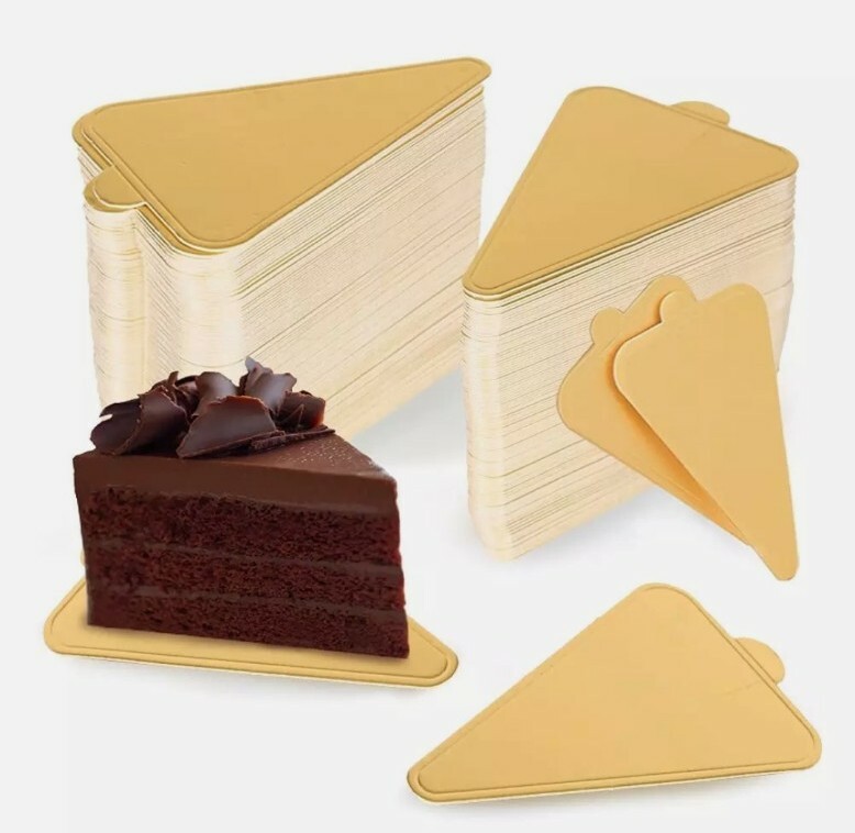 New HANSGO Triangle Cake Base 100PCS Mini Cake Board Mousse Cardboard Trays. C4