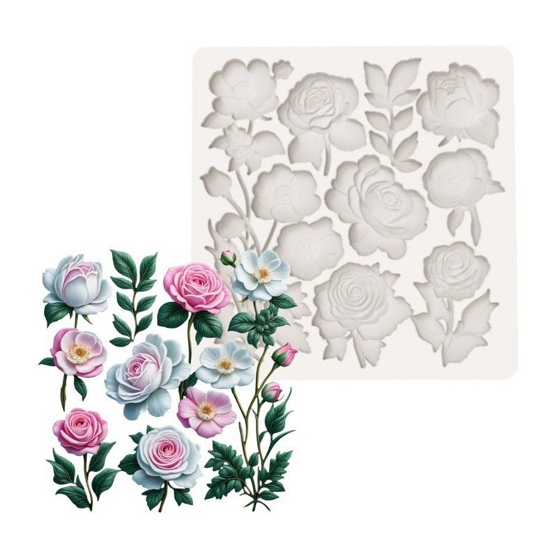 Newest 1PCS Flower Silicone Molds Fondant Candy Mold For Cake Decorating 2025