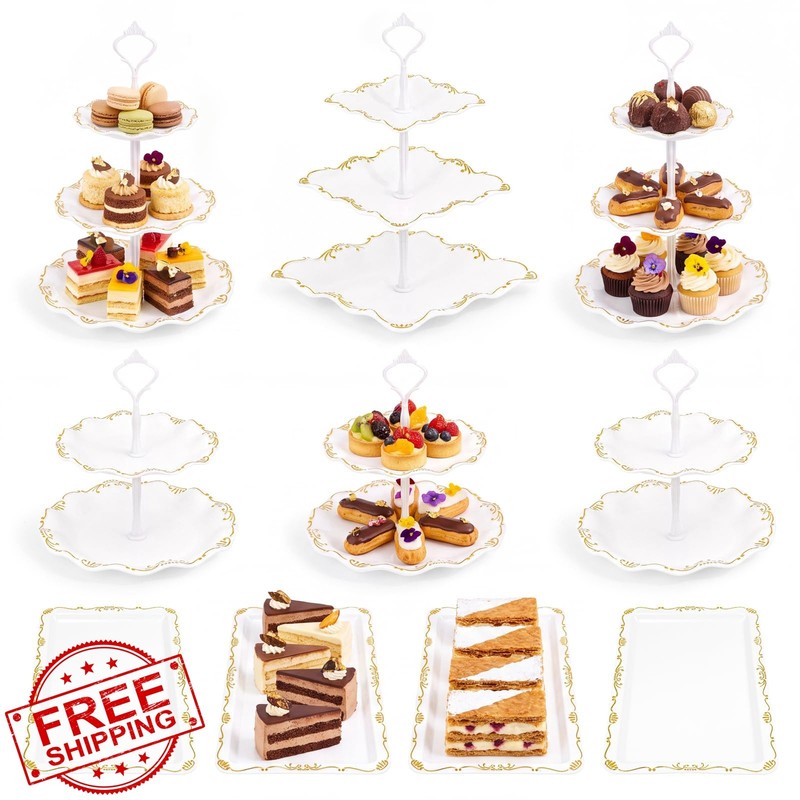 Atgvbcq 10pc Cake Stand White
