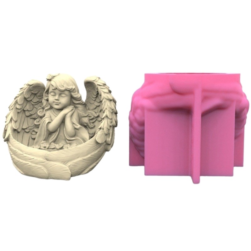 Silicone Moulds Holder Molds Angel Girl Shaped for Hand-Making