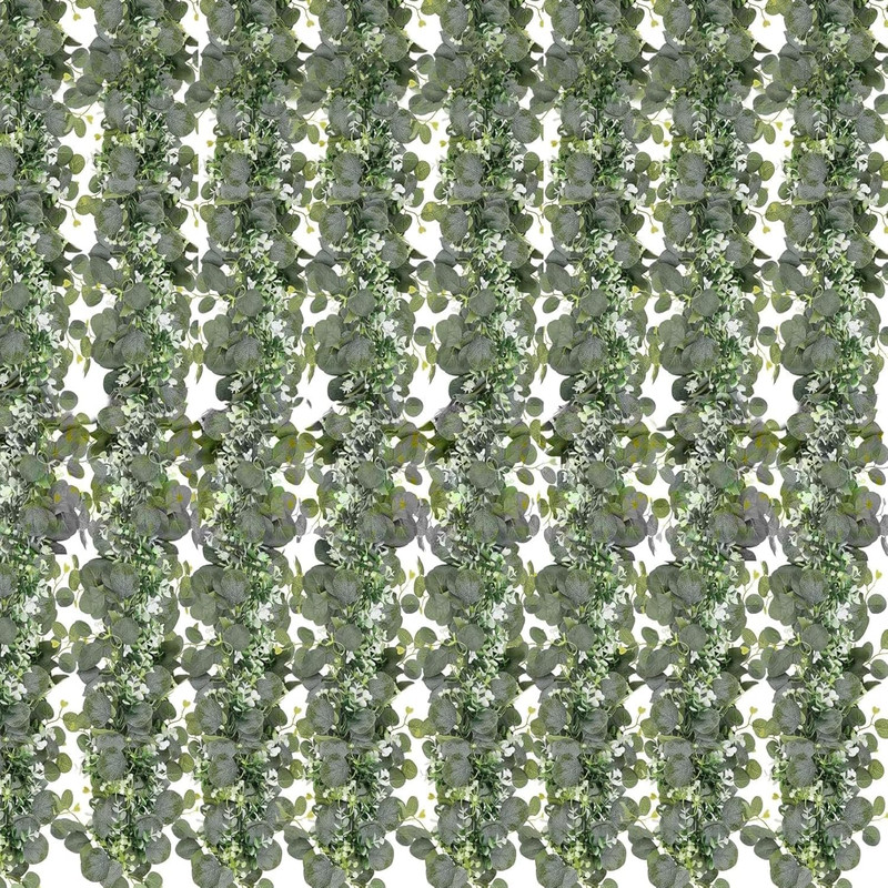 N&T Nieting Nt Nieting 8 Pack Artificial Eucalyptus Leaf Garland Faux Greenery