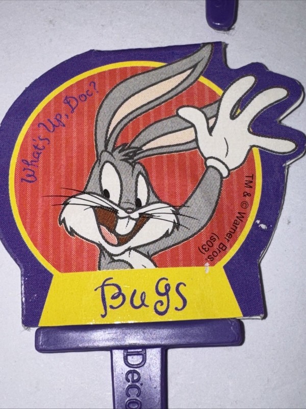 Lot of 6 Vintage Looney Tunes Warner Bros DecorPac Brand Cake Picks gallery