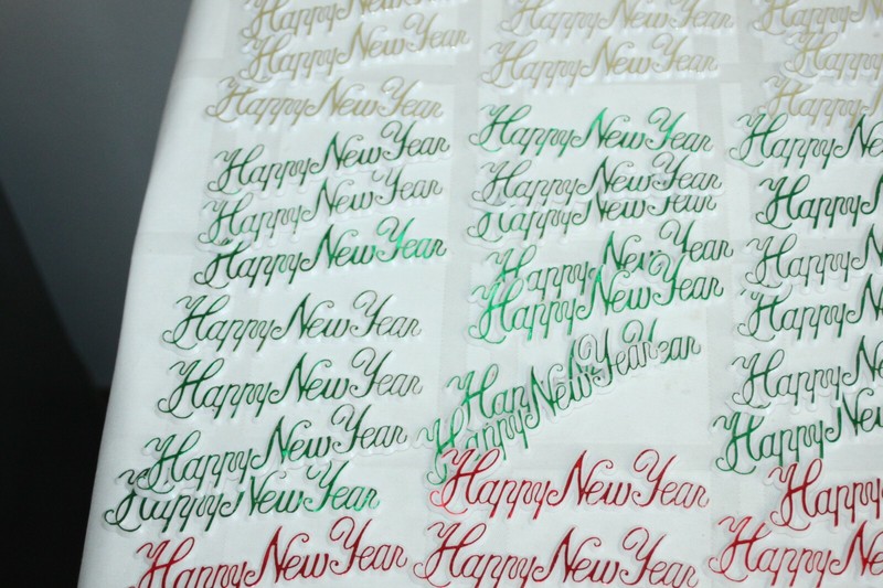 Big Lot of Happy New Year CAKE TOPPER Scripts Vintage Plastic Decor Mixed gallery