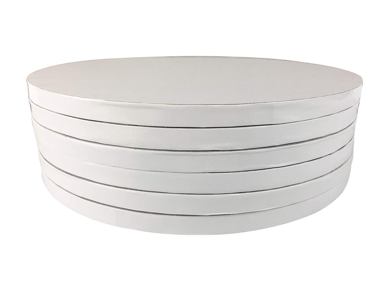 6 PCS 14 Inch Cake Board Drums Round White Sturdy 1/2 Inch Thick Base gallery