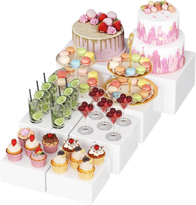 5 PCS Buffet Risers & Stands Up to 25 cm/10" Food Risers Buffet Table Catering gallery