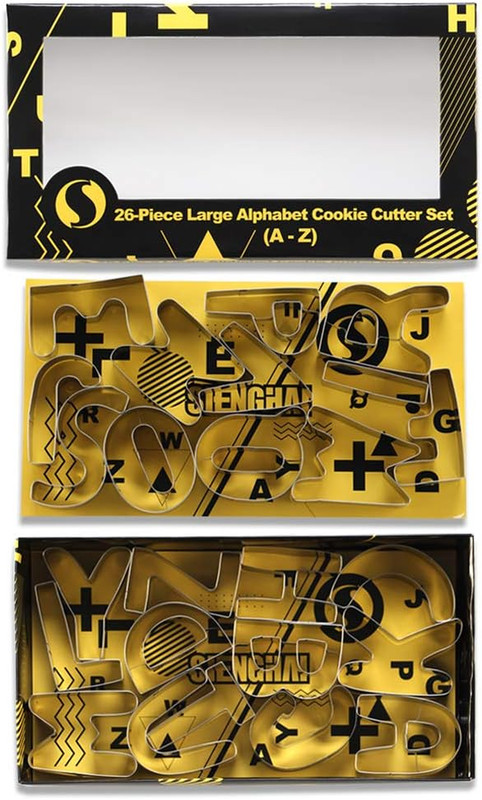 Alphabet Letter Cookie Cutter Set (A - Z)- 26 Pcs Large Stainless Steel Letters gallery