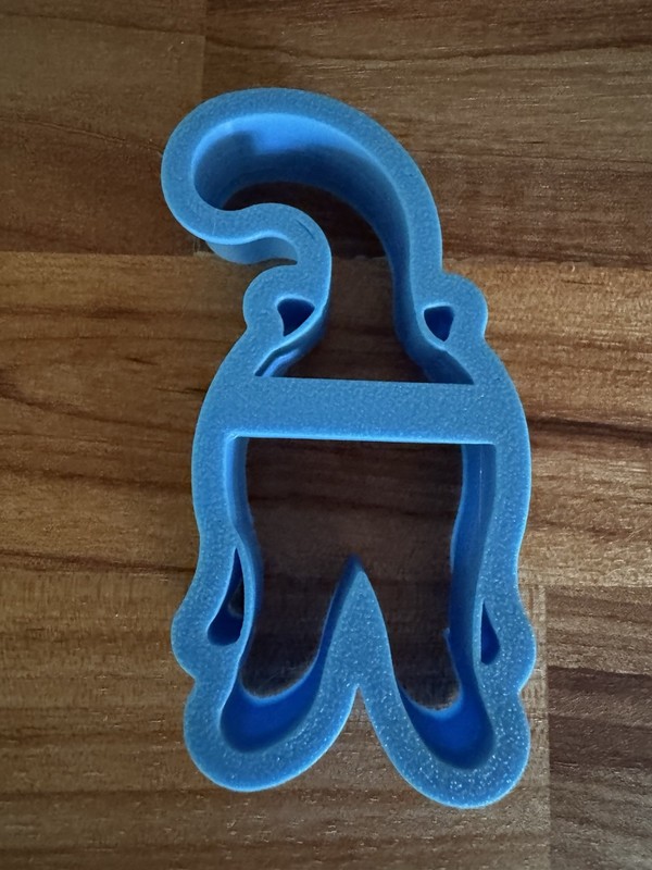 Cat Butt Cookie Cutter And 2 Other Cat Shapes, Lot Of 3 Blue Cutters, 3D printed gallery