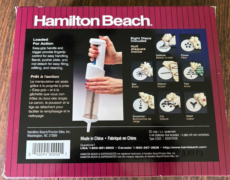 Hamilton Beach “Super Shooter” Cookie Press NEW gallery