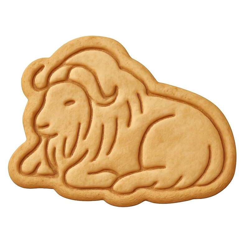 Resting Musk Ox Cookie Cutter & Stamp, Fondant & Clay – 4×3.1