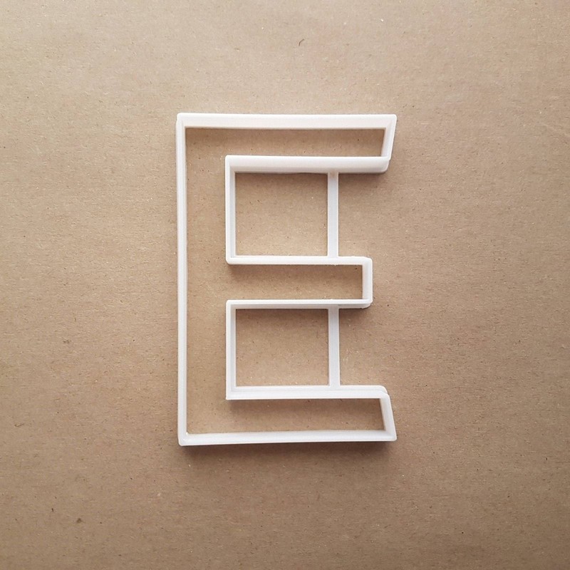 Alphabet Letter E Upper Shape Cookie Cutter Dough Biscuit Pastry Fondant Sharp gallery