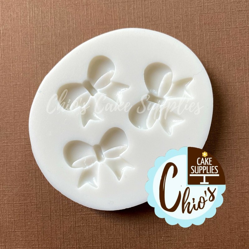 Bows Silicone Mold, 3 cavities. gallery