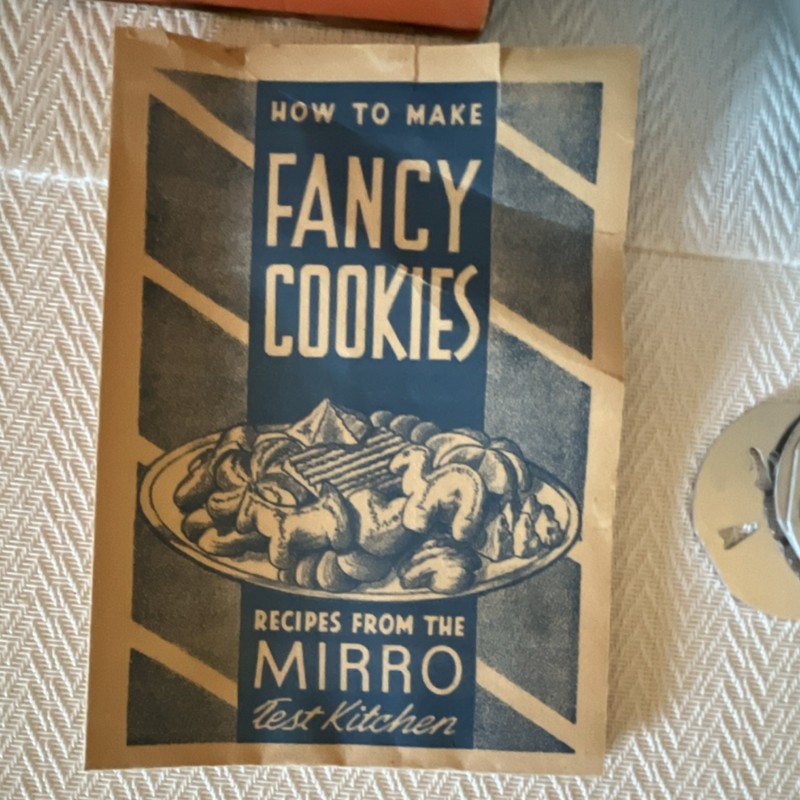Mirro Metal Cookie Press Set w/ Handle, 12 Disks & Recipe Booklet Silver/Black gallery
