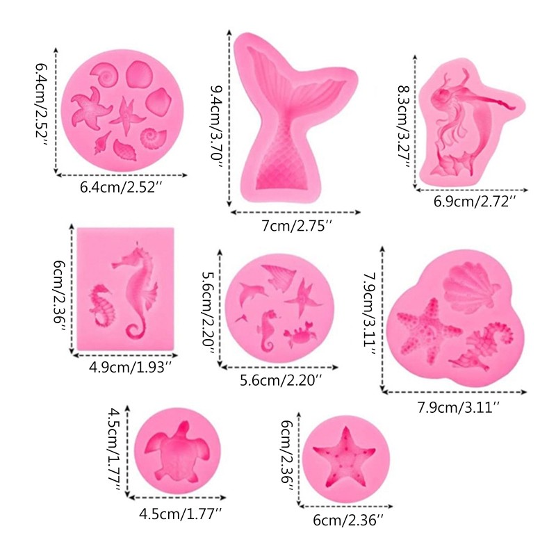 Soap Molds Silicone Craft Mold 3D Fondant Chocolate Candy Ocean Theme Molds DIY gallery