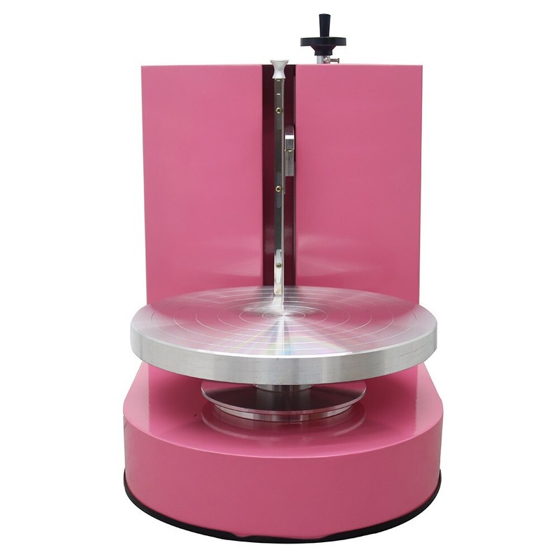 Pink 13.7In Diameter Cake Cream Spreading Coating Smearing Machine 4-12Inch 110V gallery