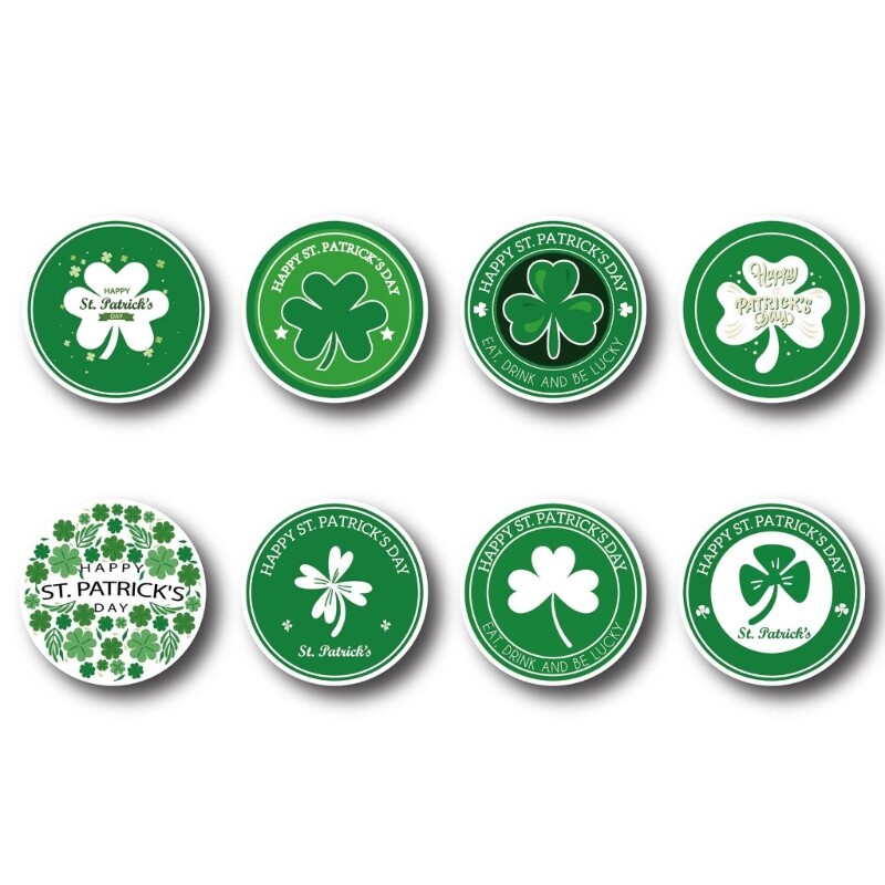 500x Self-adhesive St.patrick Day Stickers Irish Clover-Stickers Party Accessory gallery