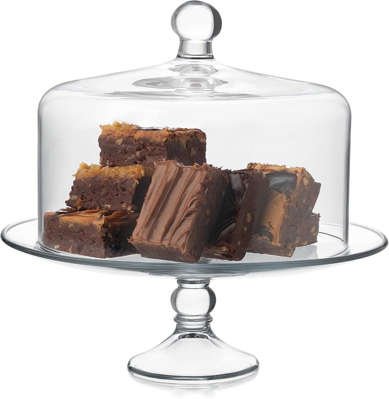 Selene Glass Cake Stand with Dome Set gallery