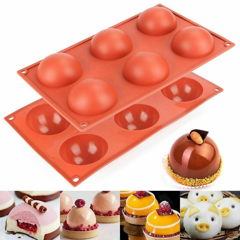 ❤️Silicone ❤️Cake MOLD Hot Chocolate Bombs ❤️Mould 2″ Half Ball SOAP BATH Baking