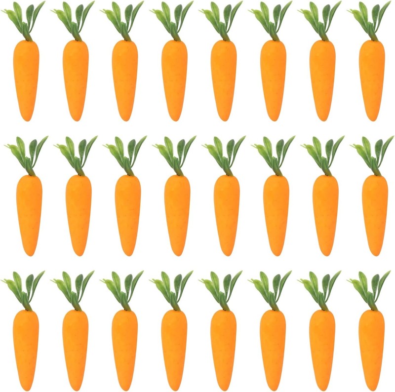 bay 24PCS Simulat Carrots Mini Artificial Carrot Decorats