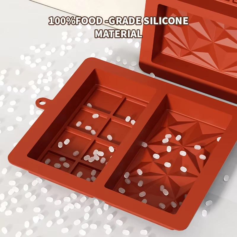 1Pcs Dubai Chocolate Mold Bar Pistachio Chocolate Bar Silicone Thick Mold for Fi gallery
