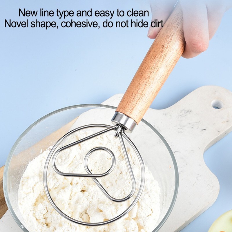 10 Inch Danish Dough Whisk for Efficient Mixing and Baking in Kitchens gallery