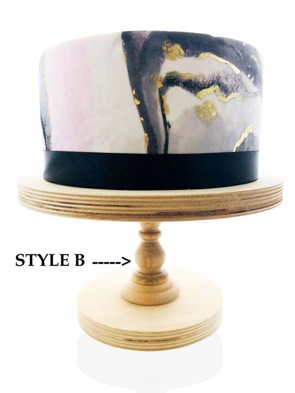 1- 6", 8", 10" Natural Wood Cake Stand Cake Stand Cupcake Stand Wedding Cake gallery