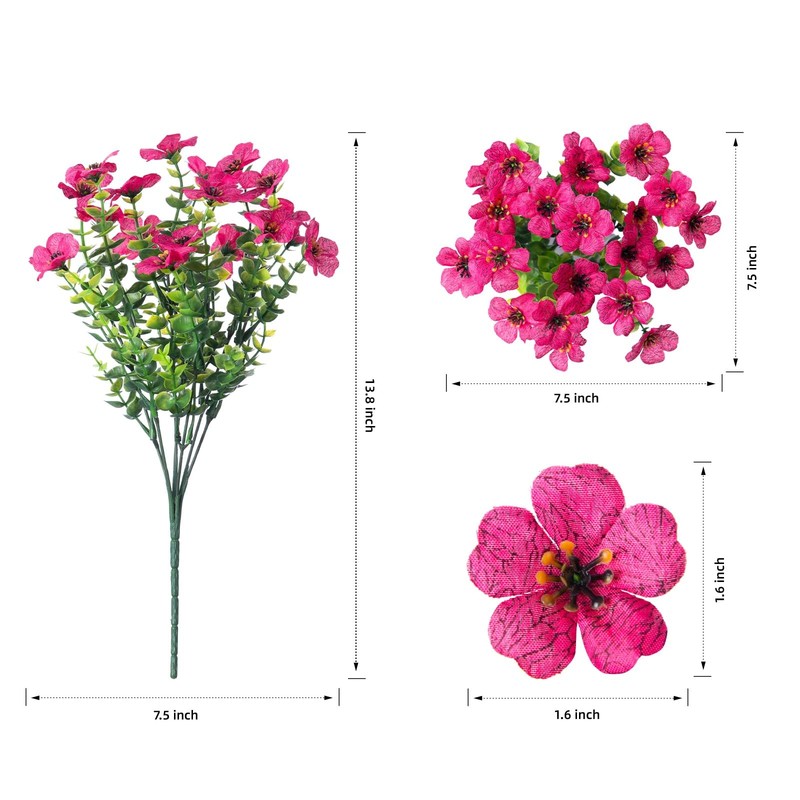 5 inches (D) x 4 (W) x 5 (H), Mix Pink Red Purple Yellow gallery