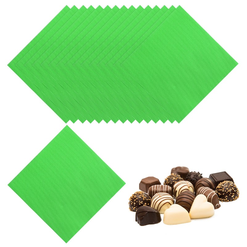 200 Foil Paper Candy Packs, 4.7×4.7 Inches, Green