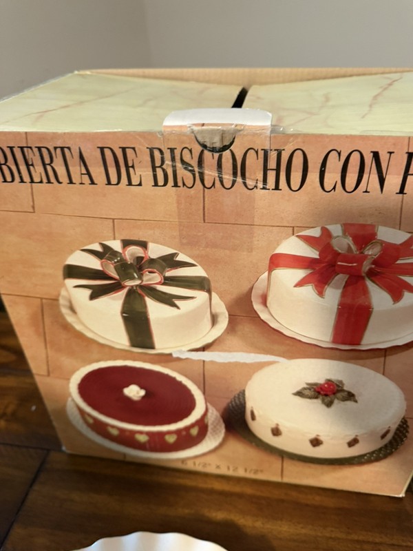 BEAUTIFUL Vintage Ribbons Bows Cake Plate Cover Red Green Ceramic Portugal gallery
