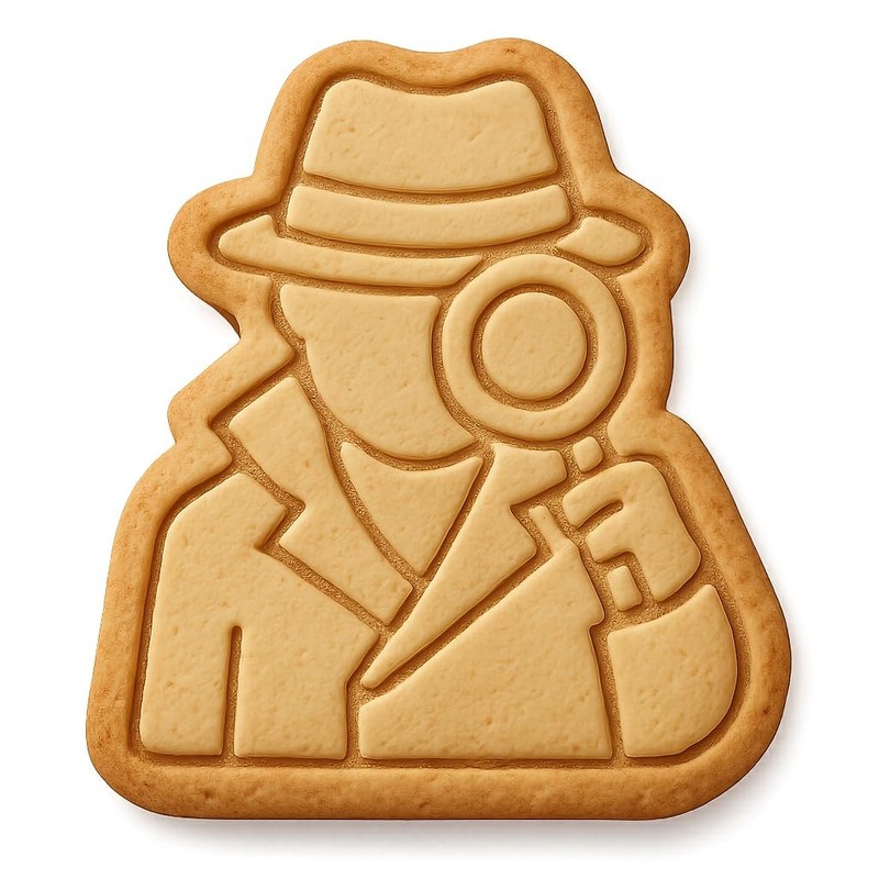 Detective with Magnifying Glass Cookie Cutter & Stamp, Fondant & Clay C – 3.5×4″