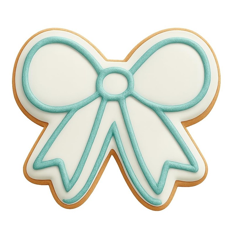 Looped Yarn Bow Cookie Cutter & Stamp, Fondant & Clay - 4x3 gallery